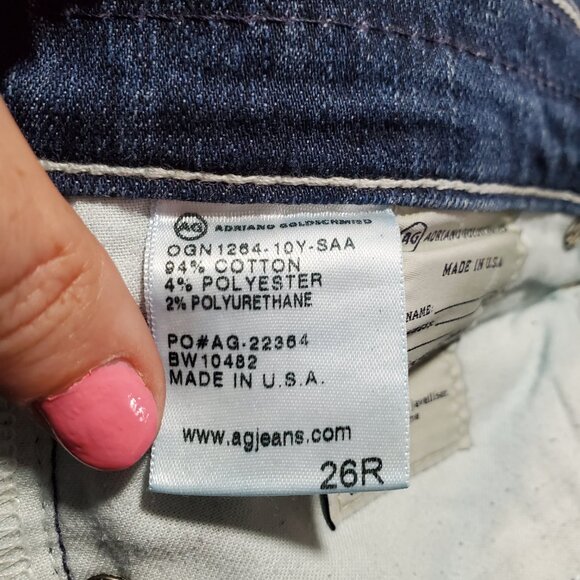 AG ADRIANO GOLDSCHMIED Tomboy Relaxed Straight Leg Jeans Low Rise Women 26 x 33" - Picture 9 of 14